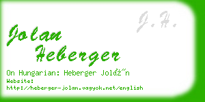 jolan heberger business card
